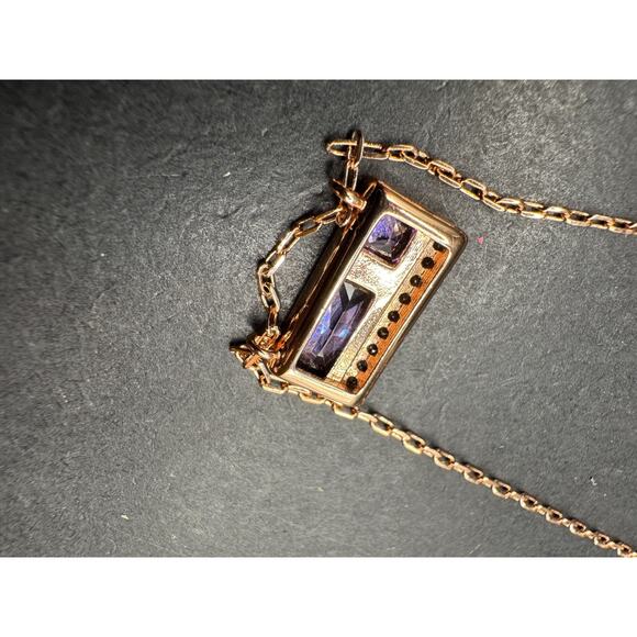Bomb Party Amethyst CZ February 2024 Necklace You Make Loving You Easy Rose Gold - Picture 5 of 11